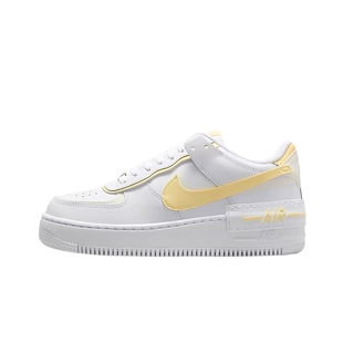 Nike耐克女鞋Air Force 1空军一号AF1白黄厚底休闲板鞋CI0919-122