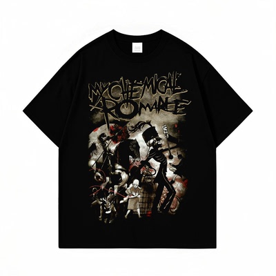 My Chemical Romance我的化学浪漫乐队印花纯棉宽松男女短袖T恤夏
