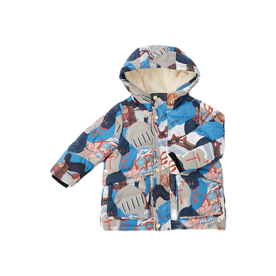 Moomoo羽绒服染整雪景厚款保暖