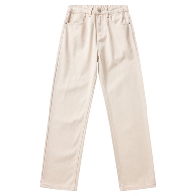 斜纹纯棉休闲牛仔直筒裤