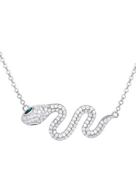 VITARING简约文艺满钻灵蛇吊坠女