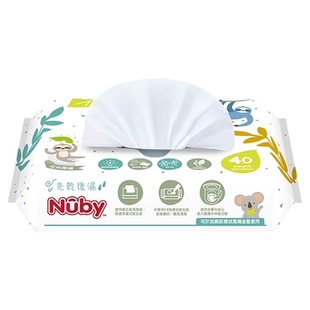 【自营】NUBY努比湿厕纸巾降解可冲马桶清洁家庭装洁厕纸40抽1包