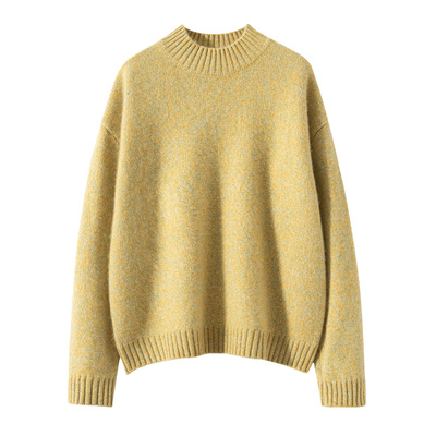 三股线加厚半高领士山羊绒衫毛衣