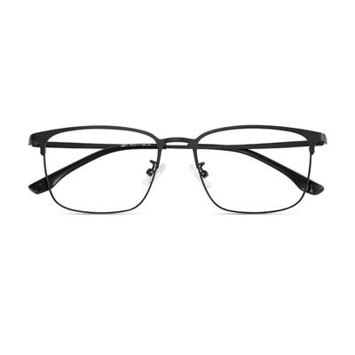 久森大脸眼镜框钛超轻架男半框