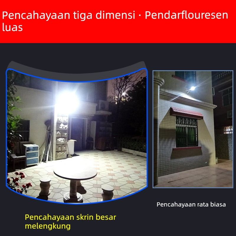 【小鱼】2025新款超亮广角曲面太阳能户外庭院灯家用防水