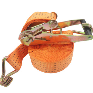 半挂车收紧器5吨捆绑涤纶带5t带双挂钩大货车用紧绳器2寸5cm宽