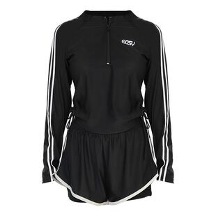 初中生分体泳衣女童2025新款儿童长袖游泳衣中大童保守带胸垫泳装