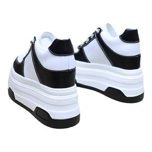 超高14厘米真皮小白鞋休闲小个子2024厚底隐形增高百搭12cm女鞋子