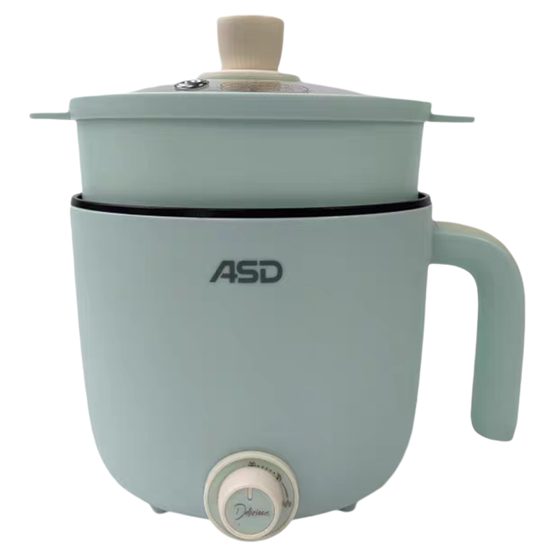 ASD爱仕达电煮锅AH-Y06J418多功能不粘锅体2档调节1.2L蒸煮电火锅