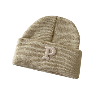 婴儿帽子春秋冬款3-6一12月1岁女男宝宝毛线帽冬季帅气洋气针织帽