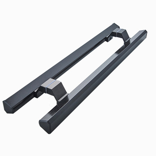 玻璃门拉手 店铺大门把手 框对开门把手定做加长铝拉手 包厢 黑色