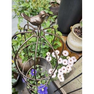 铁艺小鸟笼造型爬藤架攀藤植物花艺铁线莲架子绿萝月季 花架支架杆