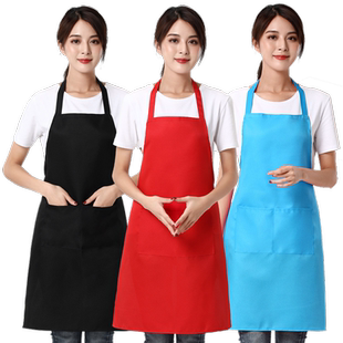 晶意围裙定制logo印字印广告男士韩版时尚围裙男厨房工作服女定做