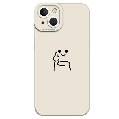 竖中指比耶手机壳适用于一加系列