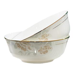 贝玉欧式骨瓷面碗大号陶瓷泡面碗家用创意汤碗吃饭碗拉面碗沙拉碗