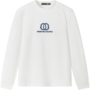 BM男士打底衫内搭秋季卫衣男款美式高街潮牌字母刺绣长袖2025新款