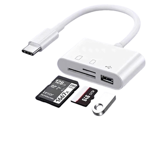 手机读卡器平板三合一适用苹果华为手机索尼佳能尼康ccd连接内存二直传OTG传输线sony转换typec头PD口USB然臣