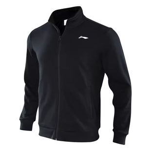 李宁外套男款2025新款秋冬加绒立领开衫卫衣运动跑步休闲夹克正品