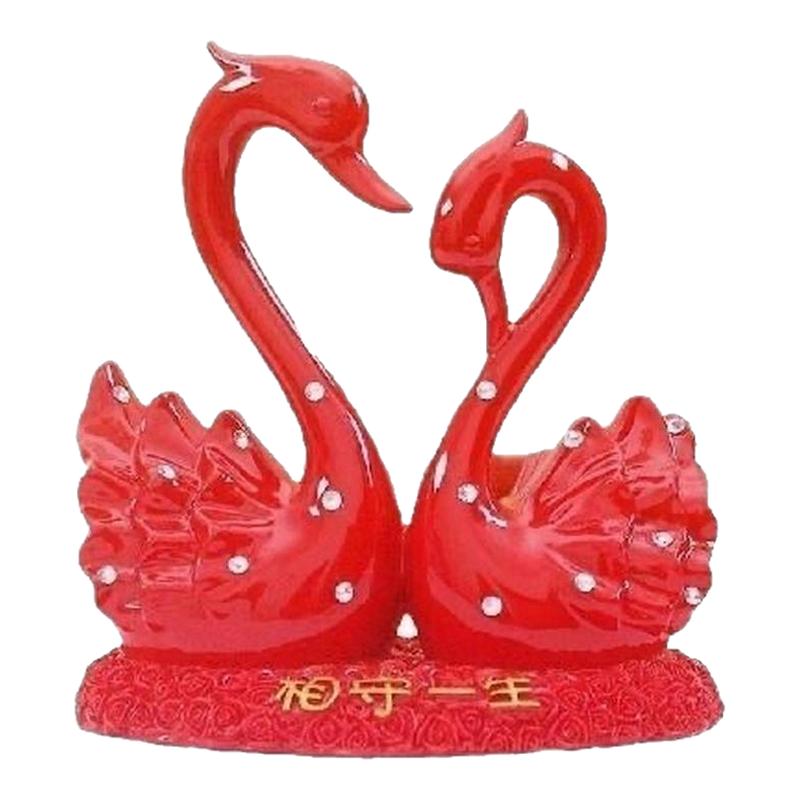 新婚礼物情侣天鹅摆件