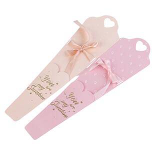 薇艺爱心单支袋 牛皮纸单只花盒 鲜花花束包装袋子伴手礼diy花袋