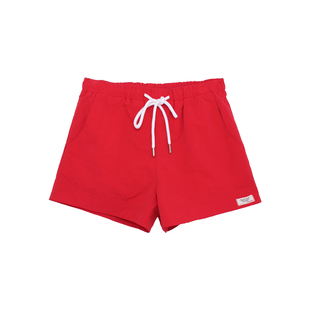 荒荒家多巴胺穿搭抽绳短裤2025新款直筒高腰运动休闲五分热裤女夏