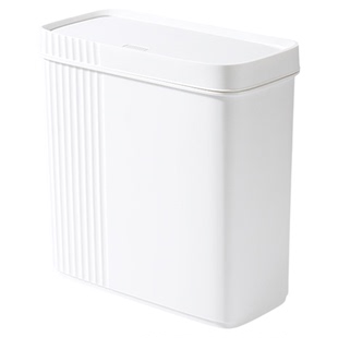 夹缝垃圾桶厕所卫生间按压式带盖极窄纸篓家用窄缝专用超窄大容量