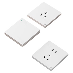 国际电工86型家用暗装墙壁一开五孔16a空调白色多孔开关插座面板