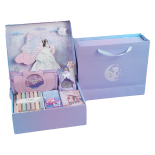 2026新年元旦高端学习礼品少女心紫色文具套装礼盒女孩生日礼物立体手账小学生礼包学习用品奖励小仙女公主