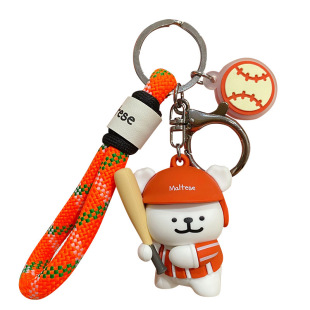 2024年新款正版线条小狗运动会汽车钥匙扣男书包挂件小饰品钥匙链