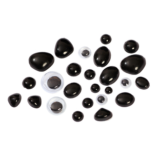 钩织玩偶眼睛珠子diy配件手工钩针娃娃椭圆形动物眼珠鼻子材料包