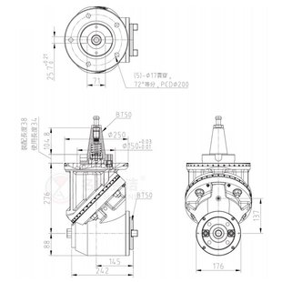 万向铣头 KS-U45 小型万向角度头 多角度可调侧铣头 名扬昱洁