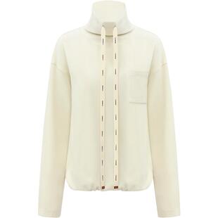 COCOBELLA简约休闲加厚高领卫衣女舒适磨毛百搭纯色飘带上衣SE608