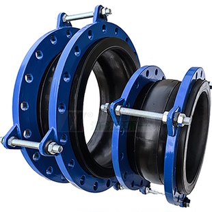 限位防拉脱可曲挠橡胶接头避震喉带拉杆软连接大口径橡胶软接头