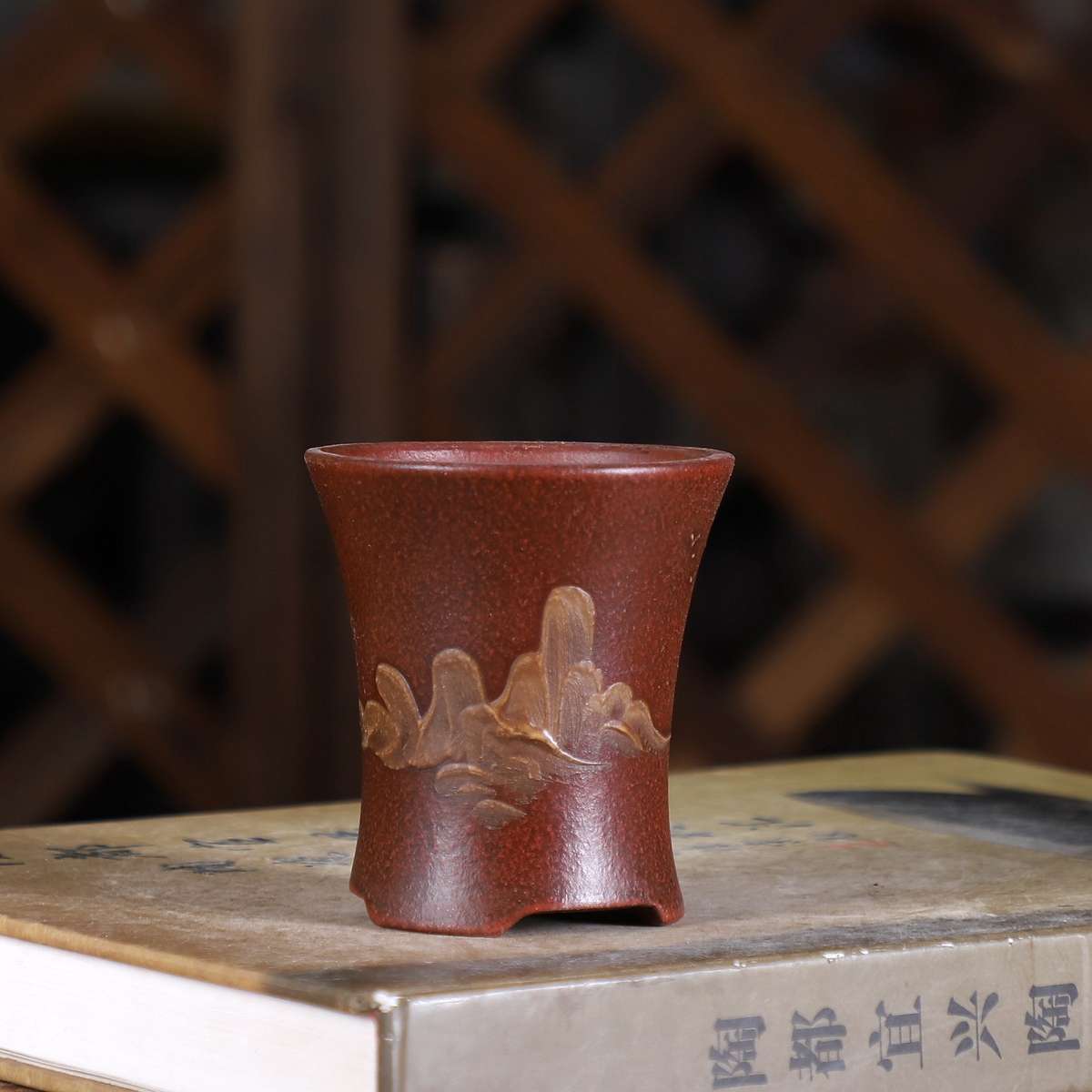 自在屋精品小花盆 铁画轩款 微型三款 手绘图案 微盆景盆绿植