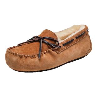 auggh豆豆鞋女冬加绒2023年新款外穿包子懒人毛毛保暖棉鞋АUGGН