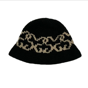 白敬亭同款手工钩织渔夫帽保暖毛线帽男秋冬美式冷帽加厚针织帽女