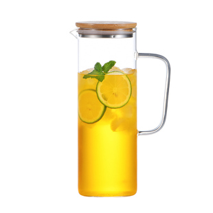 冷水壶玻璃凉水壶家用泡茶壶耐高温加厚扎壶大容量饭店商用凉水杯