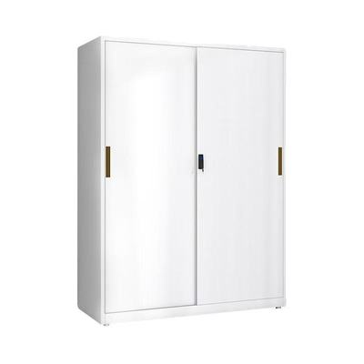 50深铁皮衣柜钢制家用卧室小户型推拉带锁儿童衣柜衣橱阳台收纳柜