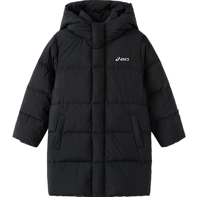 ASICS/亚瑟士童装25年冬季儿童中长款羽绒服蓬松有型加厚保暖防水