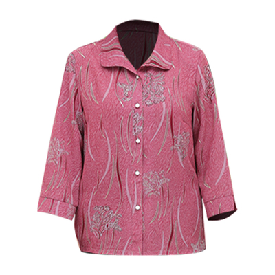 中老年风60岁奶奶妈妈衬衣夏装