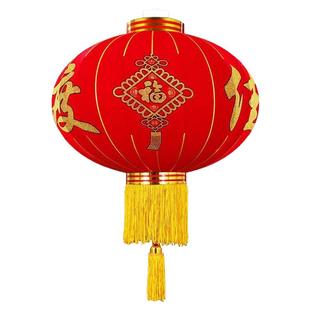 120#单个灯笼150#欢度春节灯笼恭喜发财灯笼大红绒布灯笼新年布置
