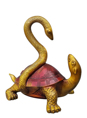 黄铜家居摆件四方神兽龟蛇玄武