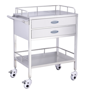医用不锈钢送药车手术急救麻醉车ABS服药车带隔板口腔牙科美容车