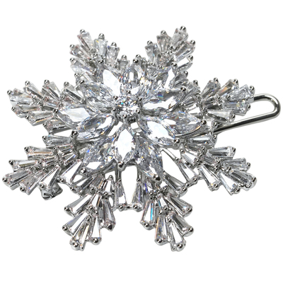 超仙锆石雪花青蛙扣边夹