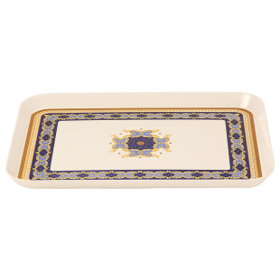 托盘长方形欧式复古家用茶盘茶水杯盘创意现代客厅塑料水果盘餐盘