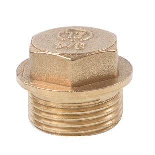 全铜水管堵头丝堵帽墙洞塞头四分管帽4分6分内丝外丝堵盖闷头塞子