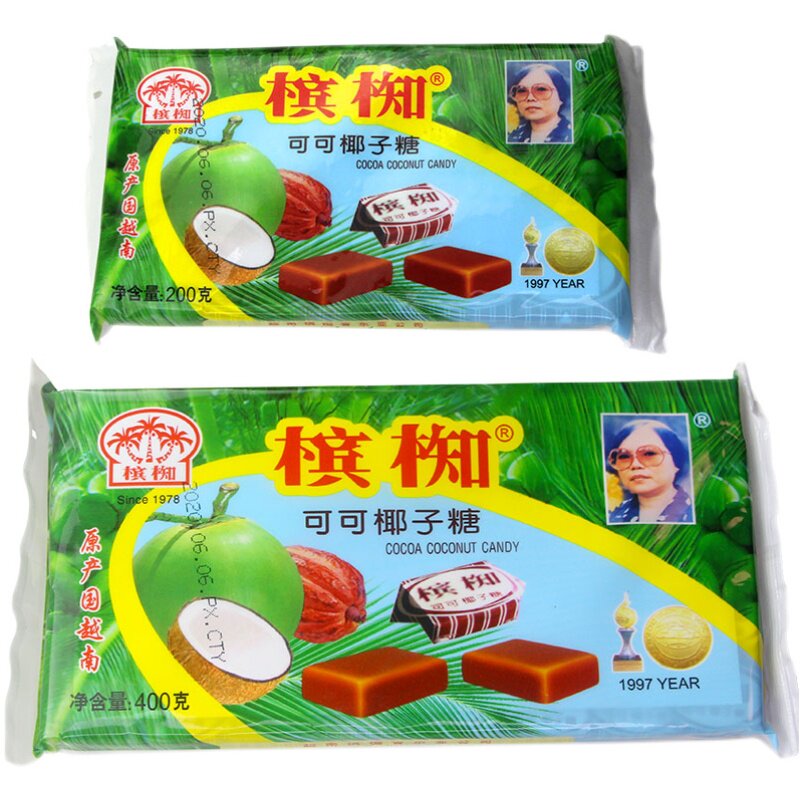 可可味300g越南进口椰子糖