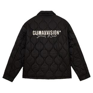 CLIMAX VISION菱形格刺绣翻领绗棉夹克棉衣外套男休闲宽松棉服潮