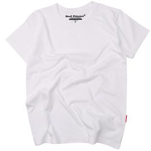 白色纯色t恤女短袖宽松韩版学生大码全棉简约圆领百搭半袖打底夏