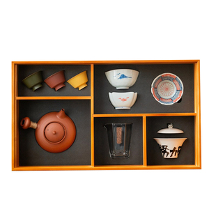 不拘一格丨高端紫砂茶具套装 × 「紫砂壶+干泡席+ 盖碗+公道杯」